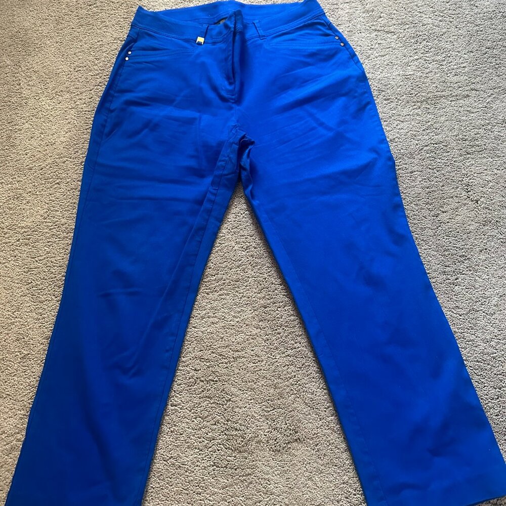 JM Collection Women Royal Blue Slacks Size 16S